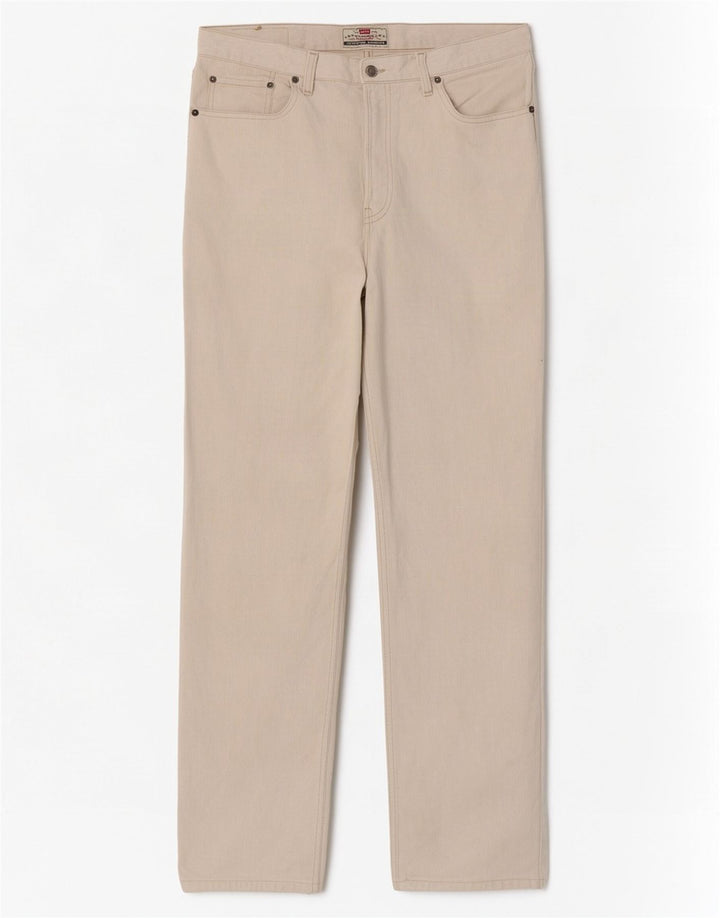 Levi's Mens Straight Jeans W36 L34 Beige Cotton