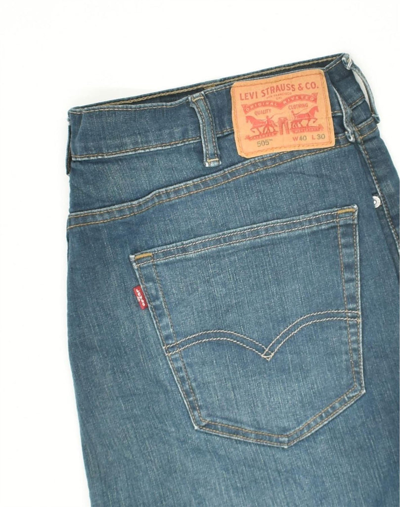 LEVI'S Mens 505 Straight Jeans W40 L30  Blue Cotton | Vintage Levi's | Thrift | Second-Hand Levi's | Used Clothing | Messina Hembry 