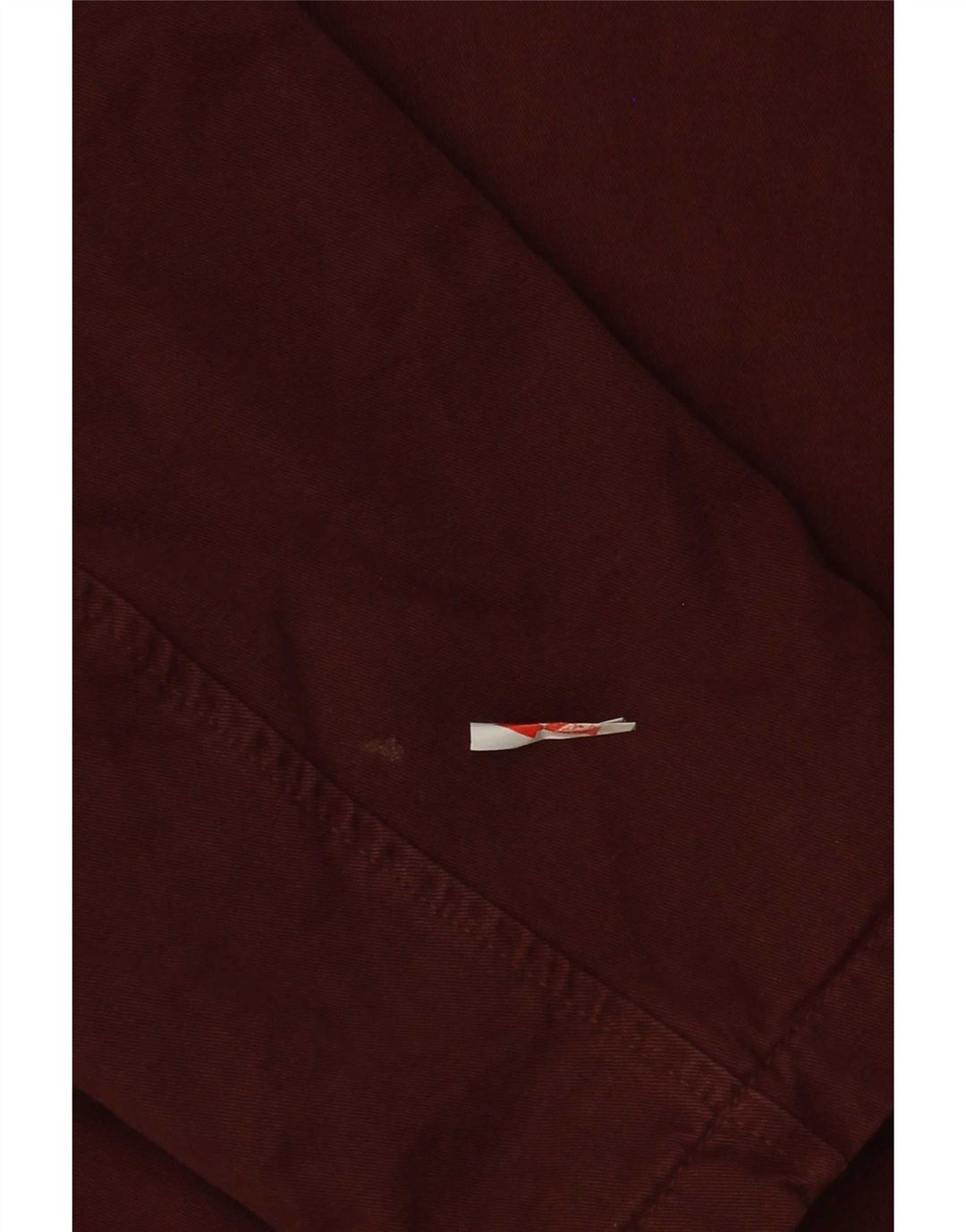 Zara Mens Bomber Jacket UK 40 Large Burgundy Cotton