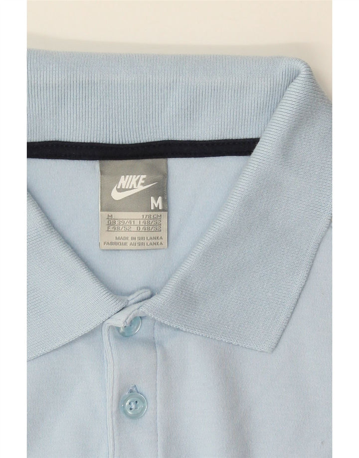 Nike Mens Polo Shirt UK 39/41 Medium Blue Colourblock