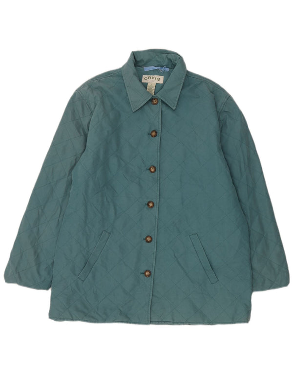 Orvis Womens Quilted Jacket UK 16 Large Blue Polyester