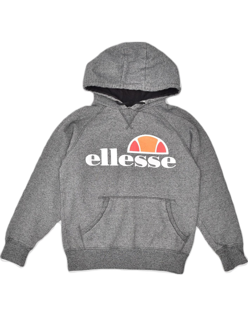 ELLESSE Mens Graphic Hoodie Jumper XS Grey Cotton | Vintage | Thrift | Second-Hand | Used Clothing | Messina Hembry 