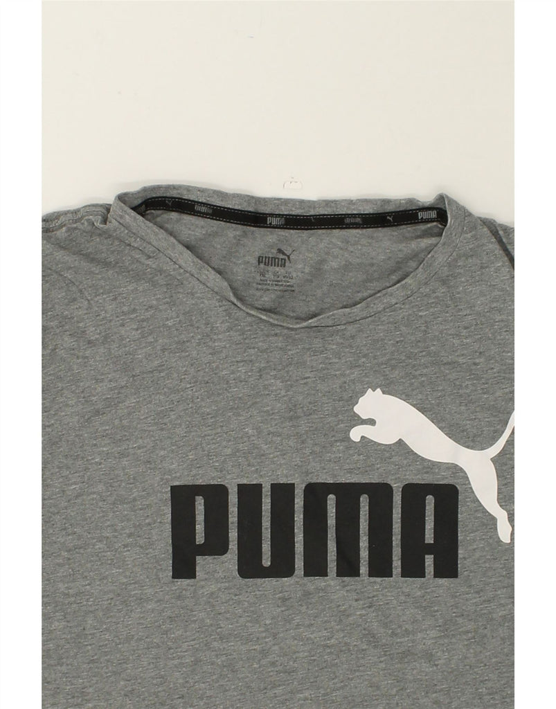 PUMA Mens Graphic T-Shirt Top 2XL Grey Cotton | Vintage Puma | Thrift | Second-Hand Puma | Used Clothing | Messina Hembry 