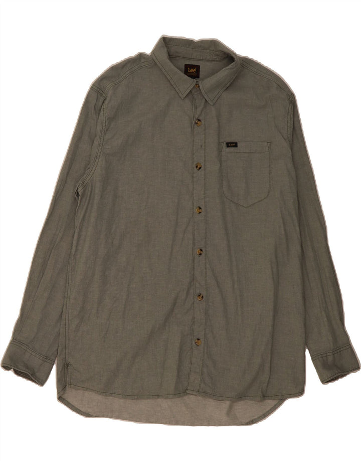 LEE Mens Shirt XL Grey Cotton Vintage Lee and Second-Hand Lee from Messina Hembry 