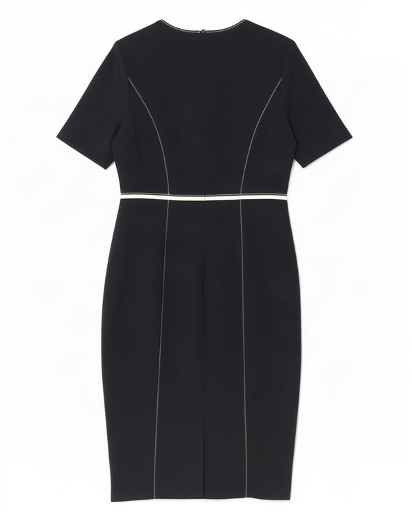 Marks & Spencer Womens Sheath Dress UK 14 Large Navy Blue Viscose