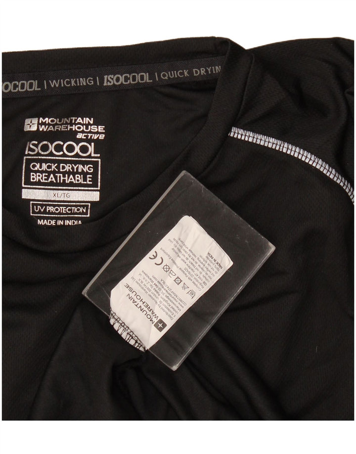 Mountain Warehouse Mens IsoCool T-Shirt Top XL Black Polyester