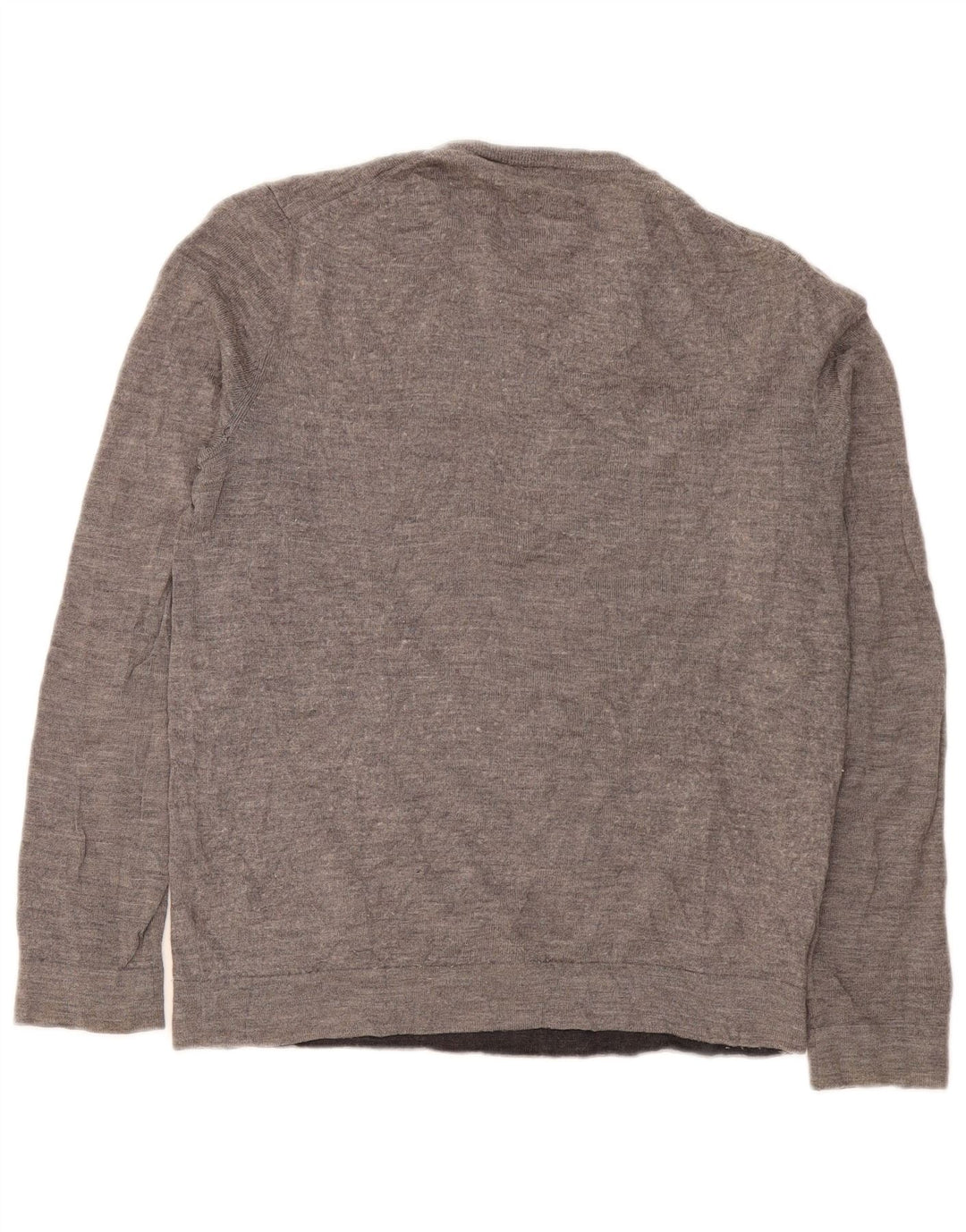 Calvin Klein Mens Crew Neck Jumper Sweater Medium Grey Flecked Merino Wool