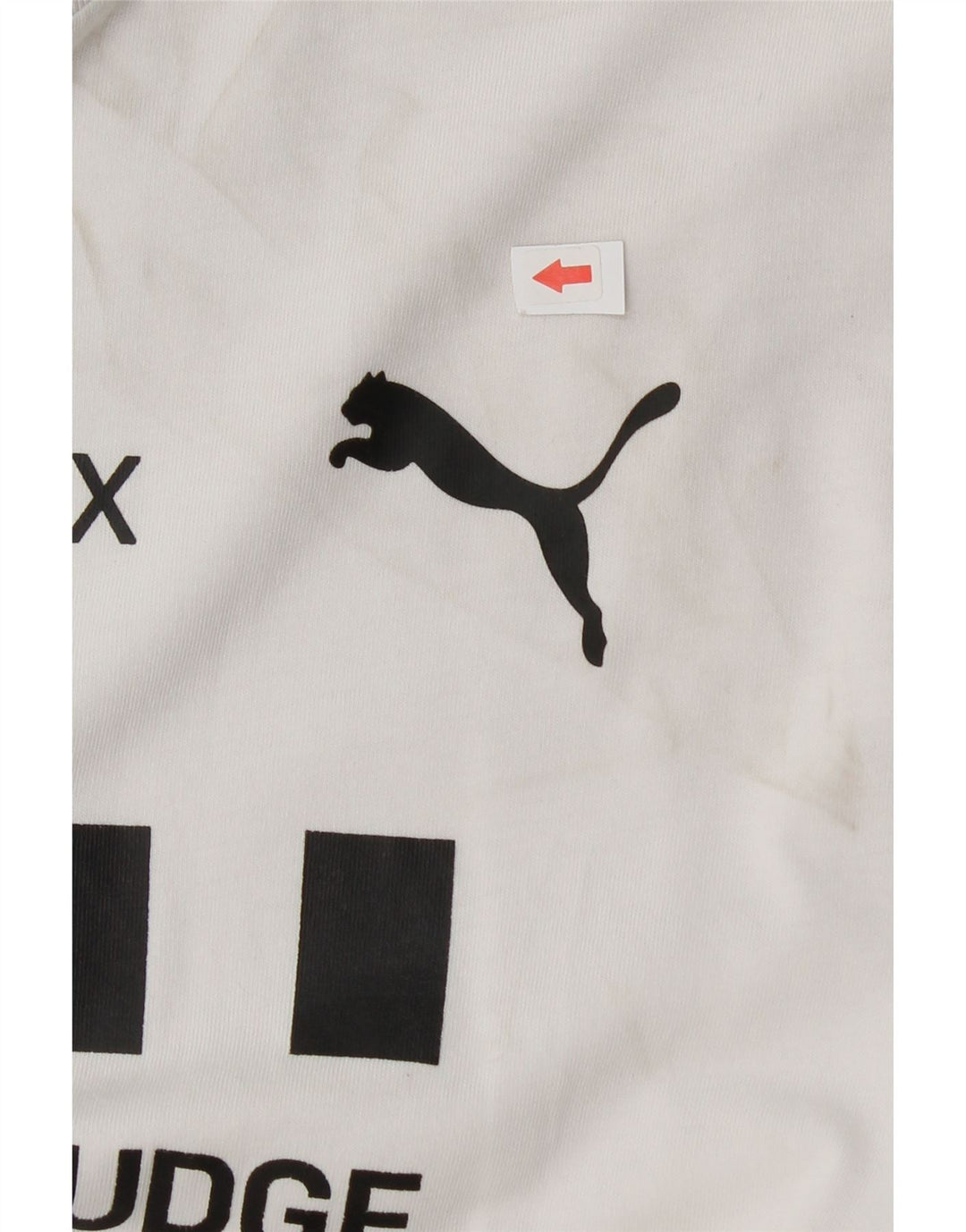 Puma Mens Graphic T-Shirt Top Medium White Cotton