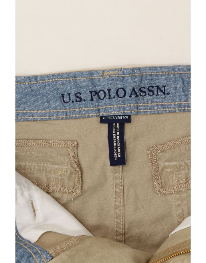 U.S. POLO ASSN. Mens Cargo Shorts W30 Medium Beige Cotton Vintage U.S. Polo Assn. and Second-Hand U.S. Polo Assn. from Messina Hembry 