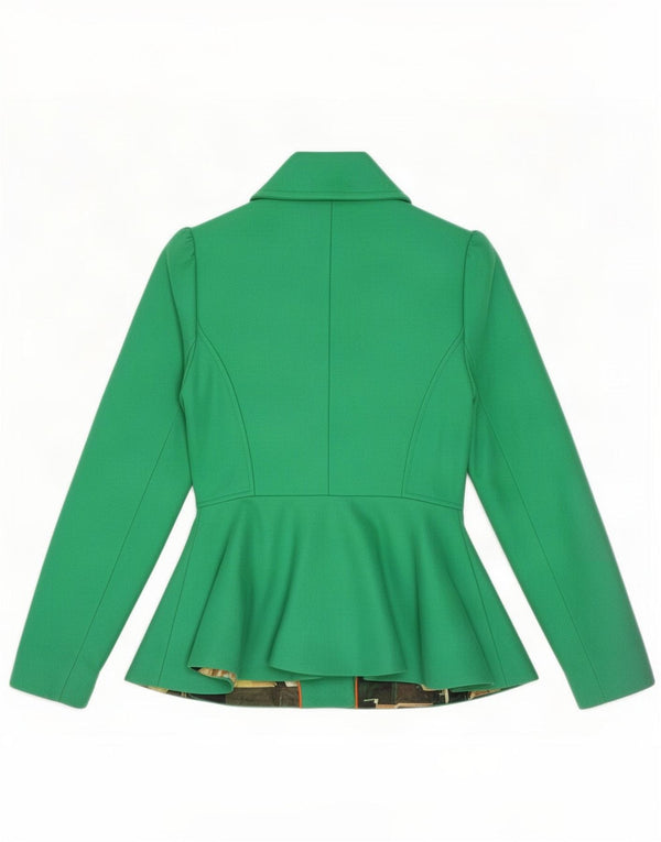 Ted Baker Womens Blazer Jacket Size 0 2XS Green Wool