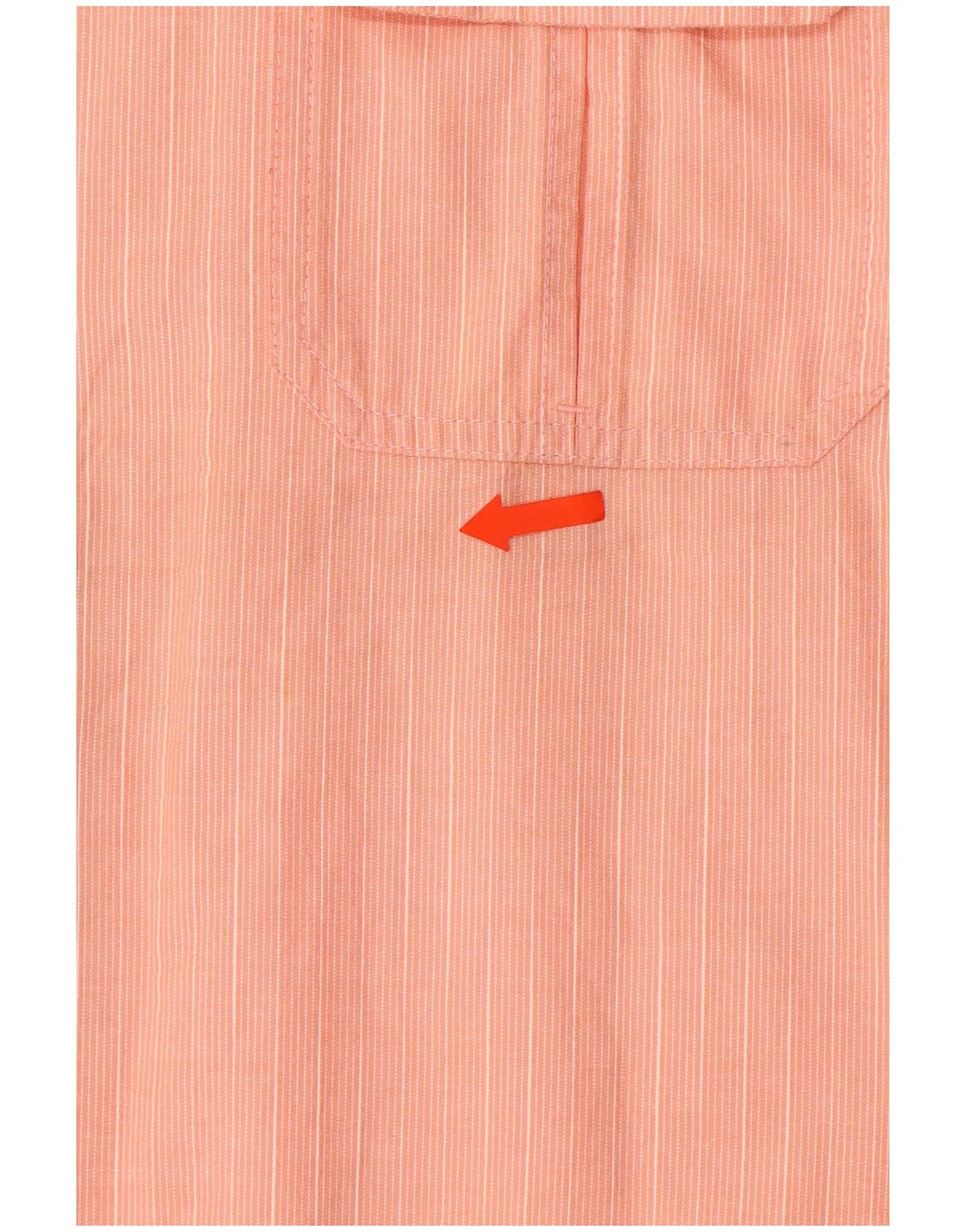 IZOD Mens Short Sleeve Shirt Large Orange Striped Cotton