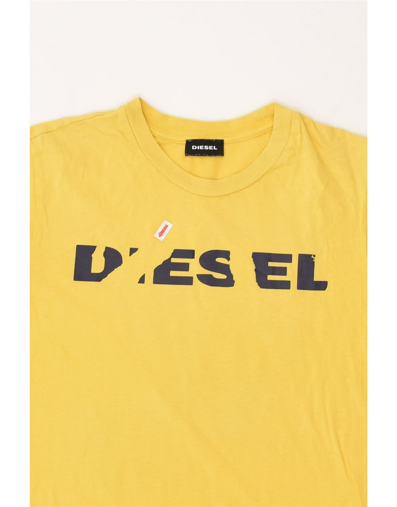 DIESEL Boys Graphic T-Shirt Top 11-12 Years Yellow Cotton | Vintage Diesel | Thrift | Second-Hand Diesel | Used Clothing | Messina Hembry 