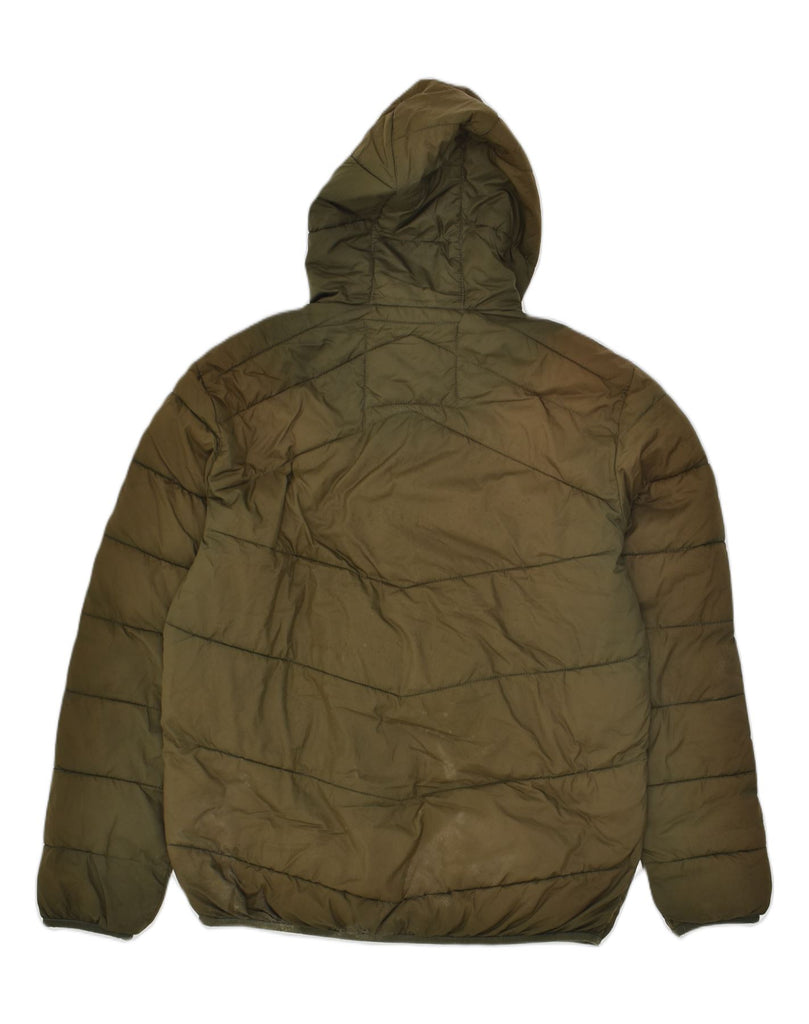 JACK & JONES Mens Hooded Padded Jacket UK 40 Large Khaki Polyester | Vintage Jack & Jones | Thrift | Second-Hand Jack & Jones | Used Clothing | Messina Hembry 