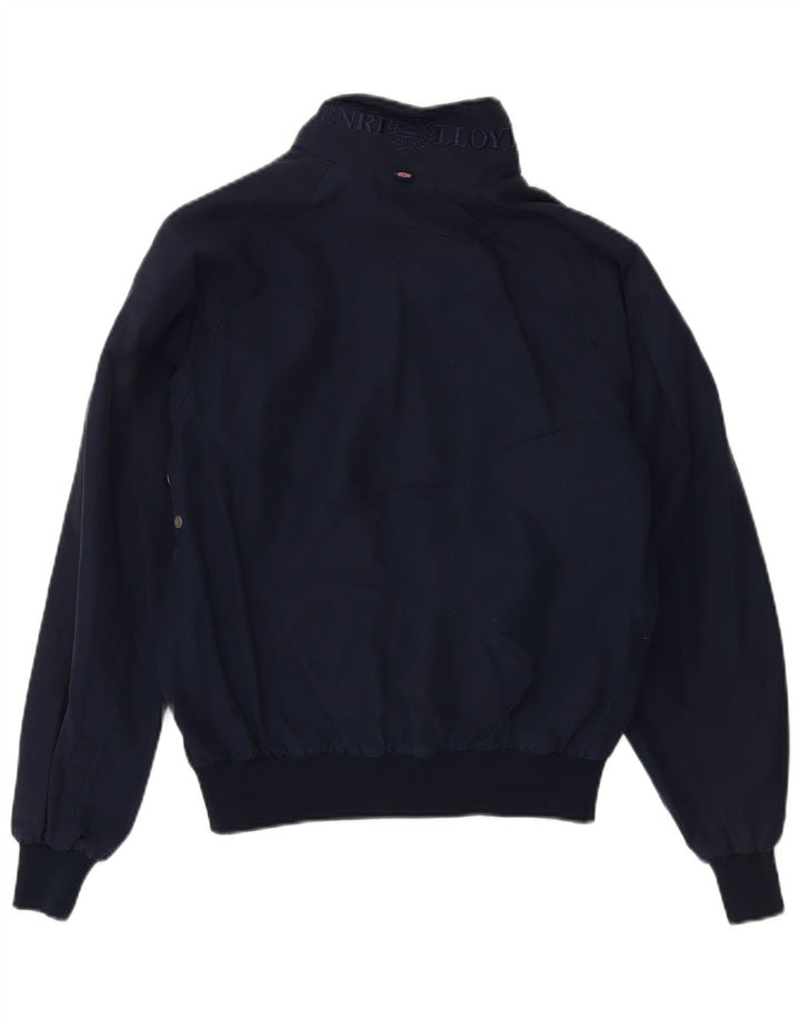 HENRI LLOYD Mens Bomber Jacket UK 36 Small Navy Blue Cotton