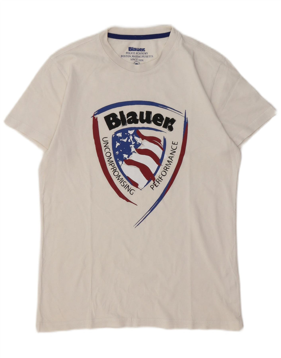 BLAUER Boys Graphic T-Shirt Top 13-14 Years White Cotton