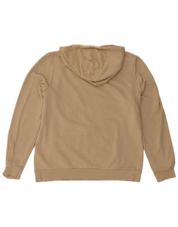 Puma Womens Graphic Hoodie Jumper UK 16 Large Beige Colourblock