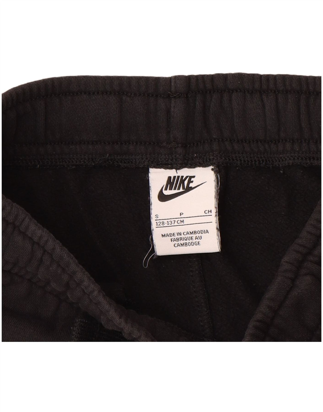 NIKE Boys Graphic Cargo Tracksuit Trousers Joggers 8-9 Years Small Black