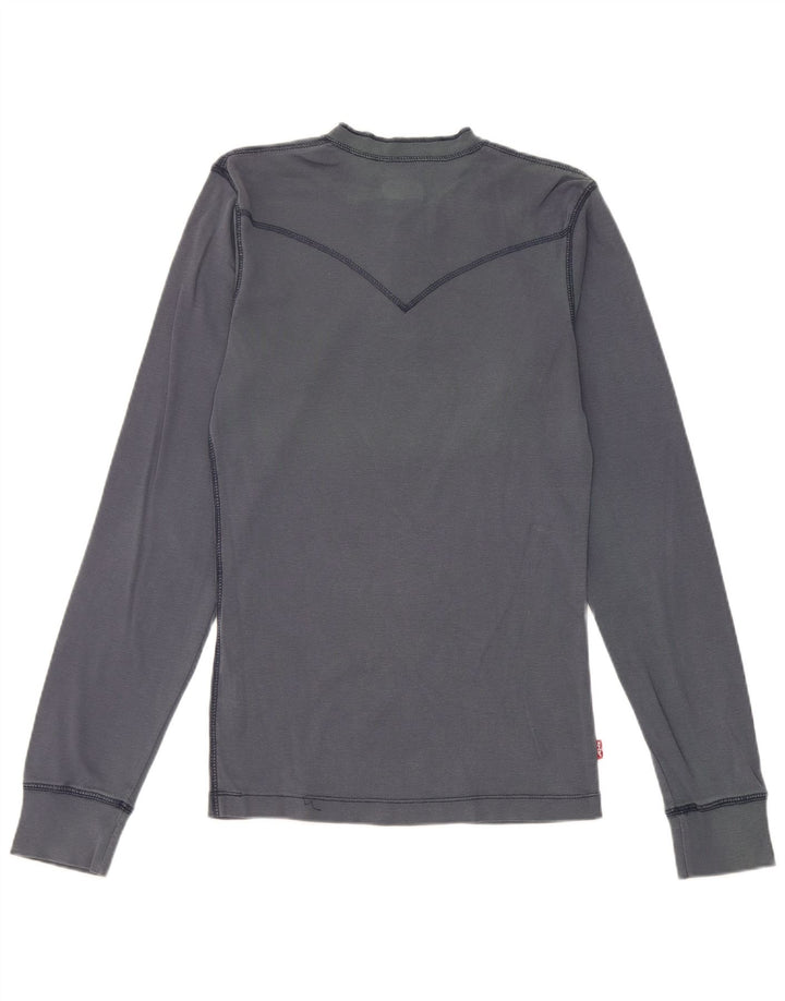 Levi's Mens Top Long Sleeve Medium Navy Blue Cotton