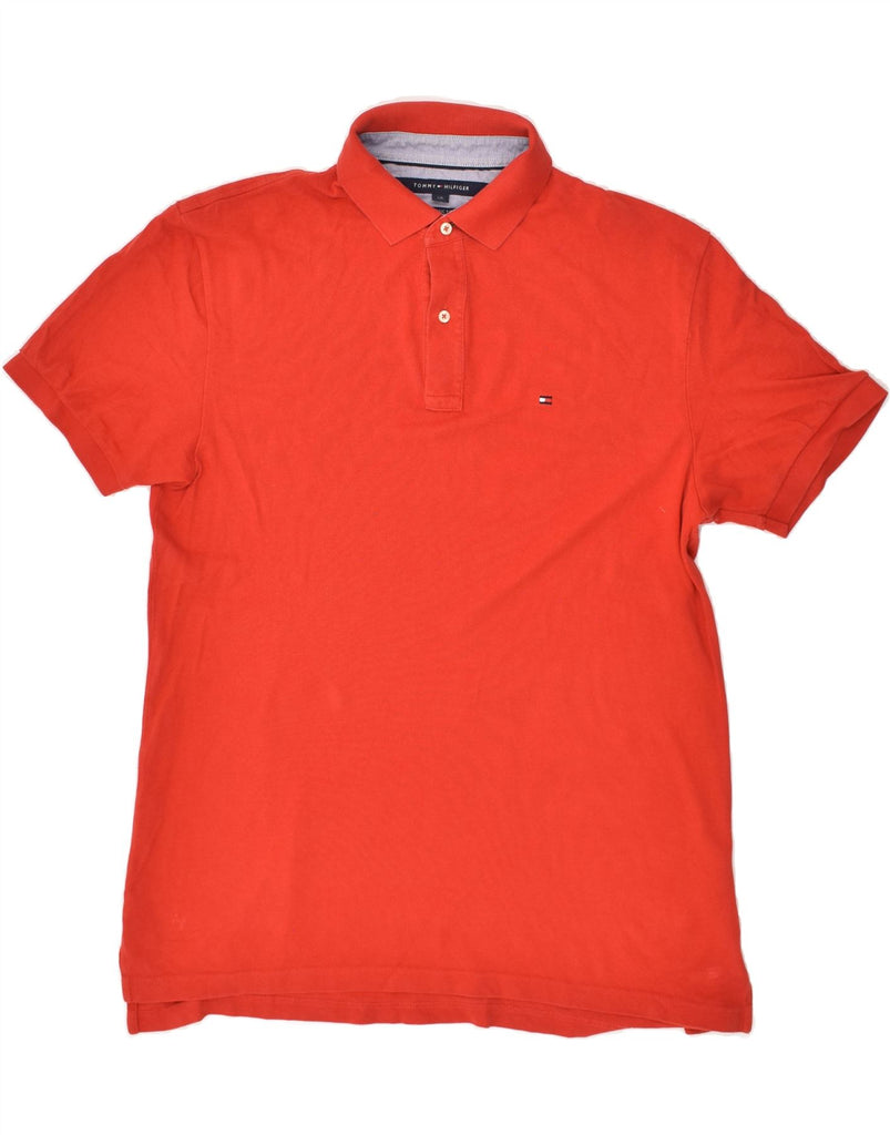 TOMMY HILFIGER Mens Classic Fit Polo Shirt Large Red Cotton | Vintage Tommy Hilfiger | Thrift | Second-Hand Tommy Hilfiger | Used Clothing | Messina Hembry 