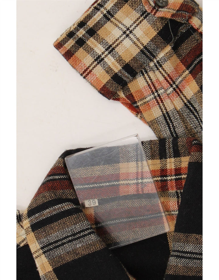 Vintage Mens Flannel Shirt Size 39 Medium Multicoloured Check Polyacrylic