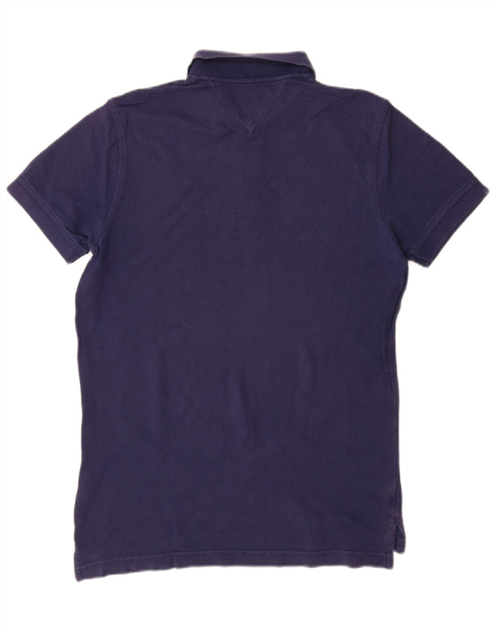 Tommy Hilfiger Mens Regular Fit Polo Shirt Small Navy Blue Cotton