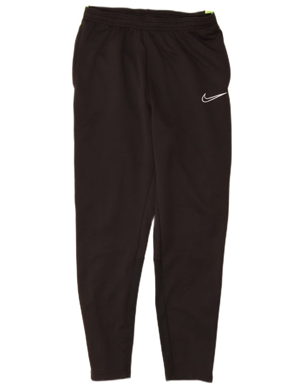 NIKE Boys Dri Fit Tracksuit Trousers 13-14 Years XL Black Colourblock