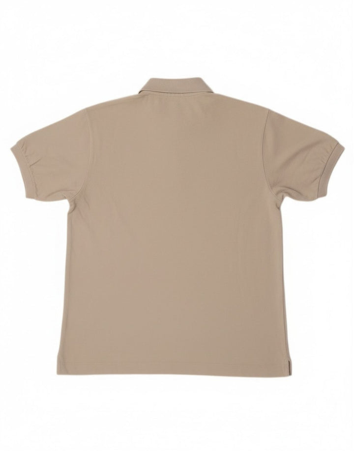Lacoste Mens Polo Shirt Size 4 Medium Off White Cotton