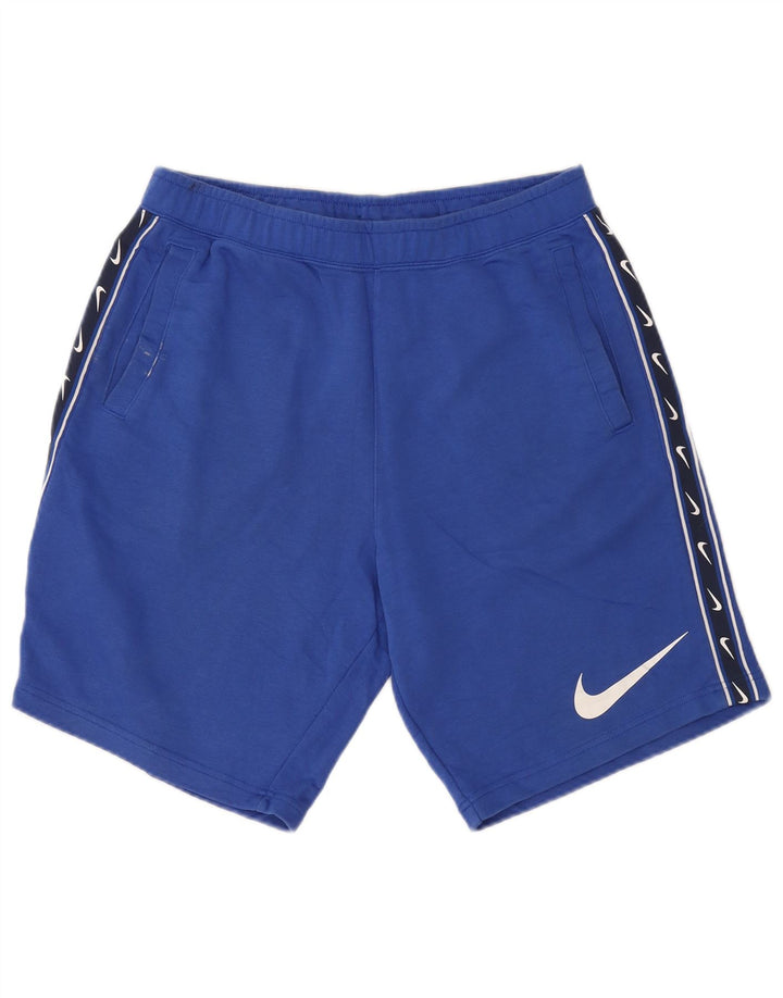 Nike Mens Graphic Sport Shorts Large Blue Colourblock Cotton