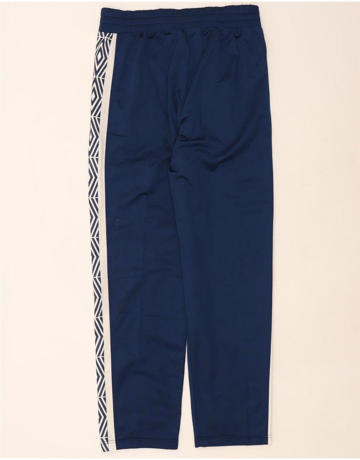 UMBRO Mens Graphic Tracksuit Trousers XL Navy Blue Colourblock Polyester