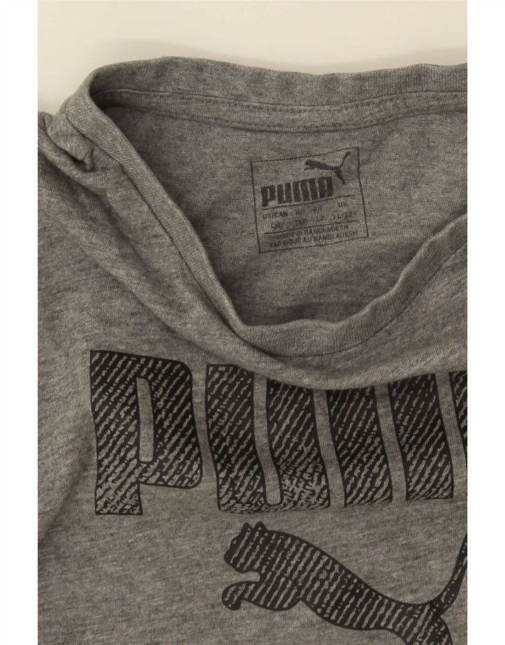 Puma Boys Graphic T-Shirt Top 11-12 Years Grey