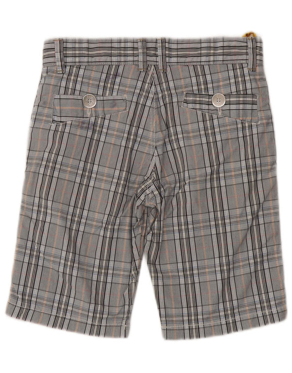 ROY ROGERS Boys Chino Shorts 11-12 Years W26  Blue Check Cotton