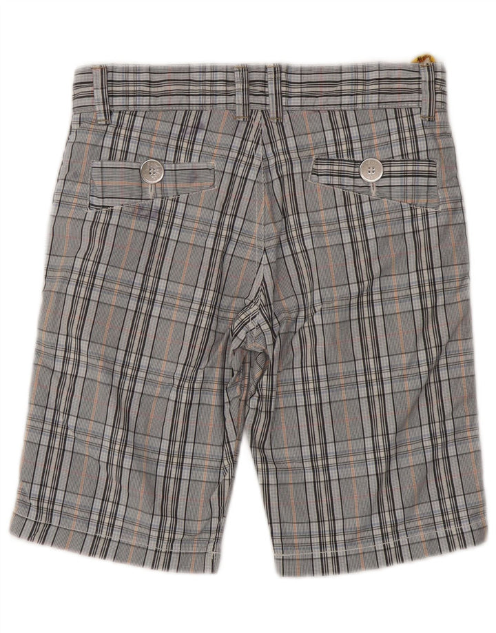 ROY ROGERS Boys Chino Shorts 11-12 Years W26  Blue Check Cotton