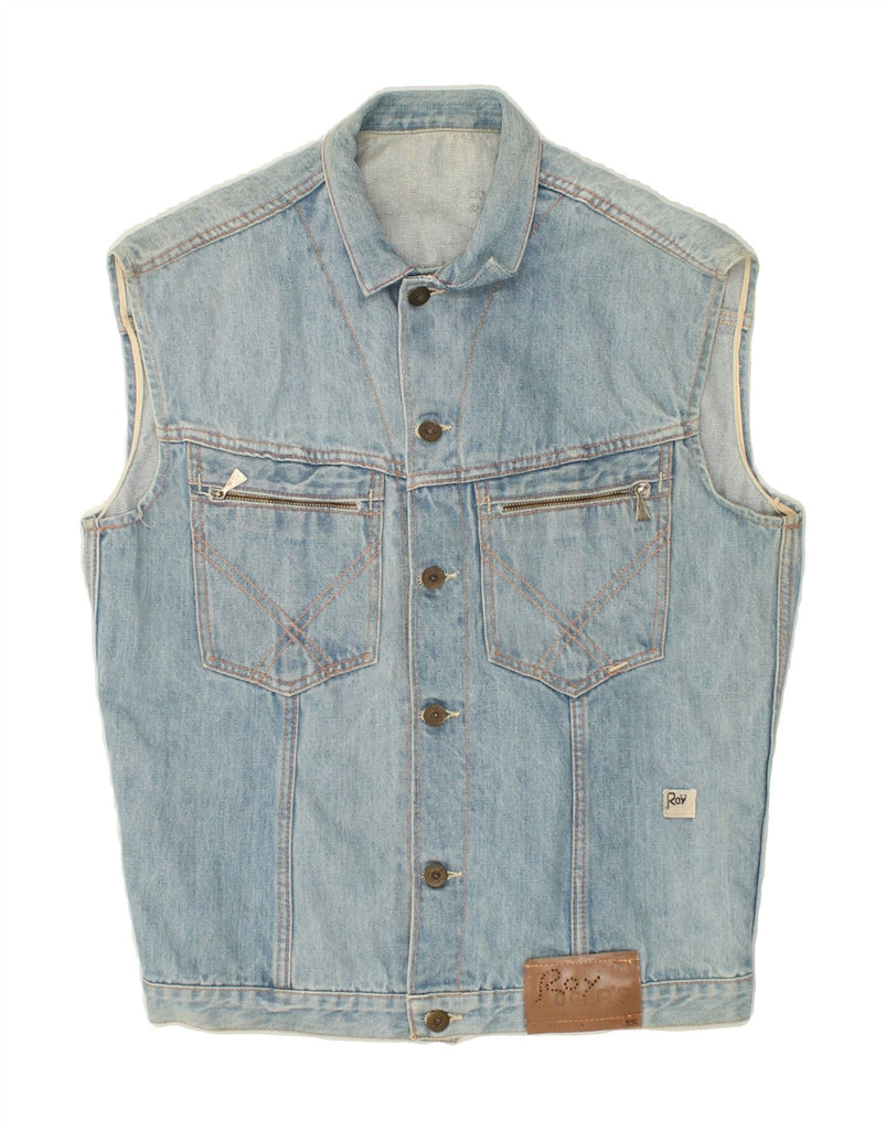 ROY ROGERS Mens Denim Gilet UK 38 Medium Blue | Vintage Roy Rogers | Thrift | Second-Hand Roy Rogers | Used Clothing | Messina Hembry 