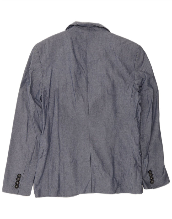 Jack Wills Mens 2 Button Blazer Jacket UK 38 Medium Blue Cotton