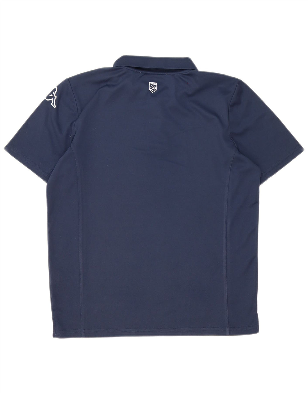 Kappa Mens Graphic Polo Shirt Small Navy Blue Polyester