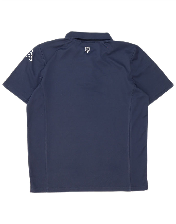 Kappa Mens Graphic Polo Shirt Small Navy Blue Polyester