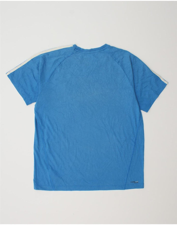 Adidas Mens Climalite T-Shirt Top Large Blue Cotton