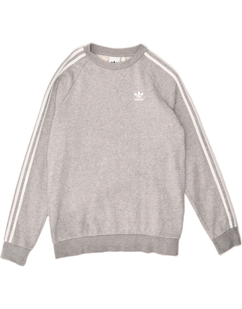 ADIDAS Womens Sweatshirt Jumper UK 10 Small Grey | Vintage Adidas | Thrift | Second-Hand Adidas | Used Clothing | Messina Hembry 