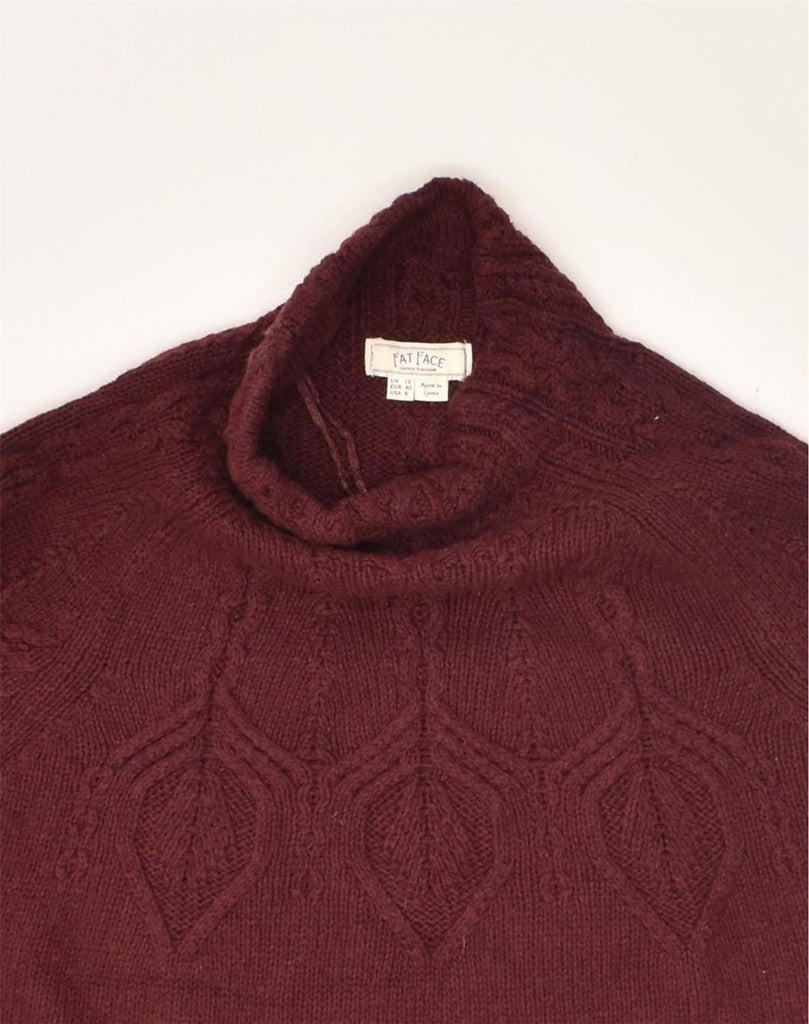 FAT FACE Womens Turtle Neck Jumper Sweater UK 12 Medium  Burgundy | Vintage Fat Face | Thrift | Second-Hand Fat Face | Used Clothing | Messina Hembry 