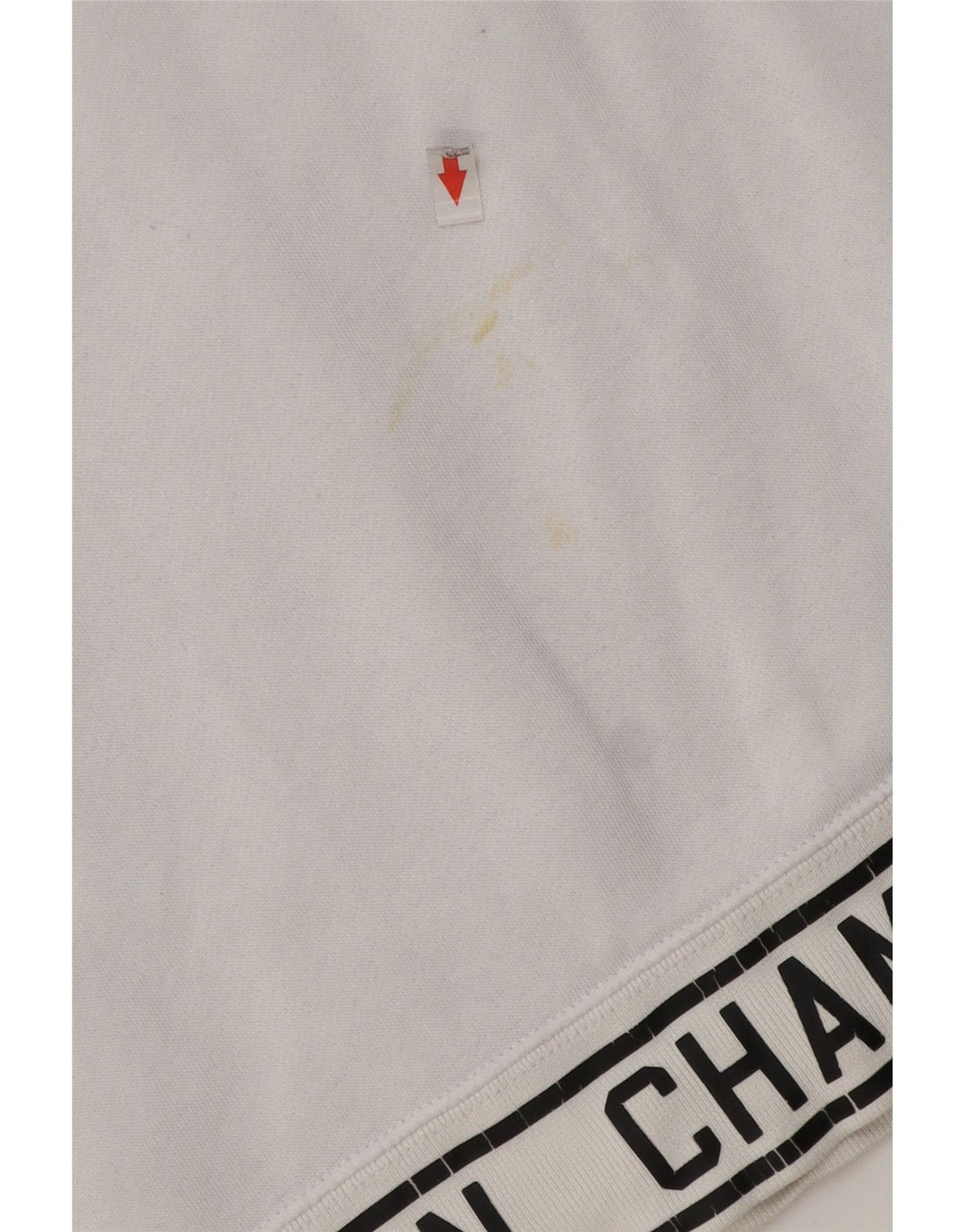 Champion Mens Graphic Hoodie Jumper Large White Cotton
