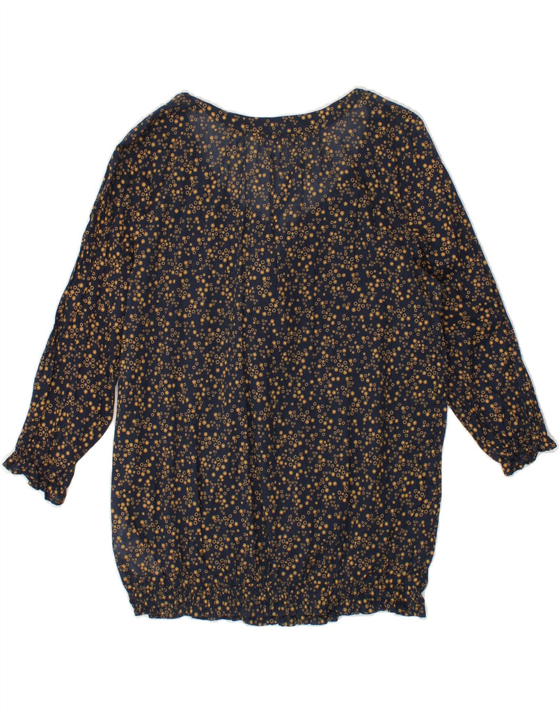 LAURA TORELLI Womens 3/4 Sleeve Blouse Top EU 36 Small Blue Spotted Cotton Vintage Laura Torelli and Second-Hand Laura Torelli from Messina Hembry 