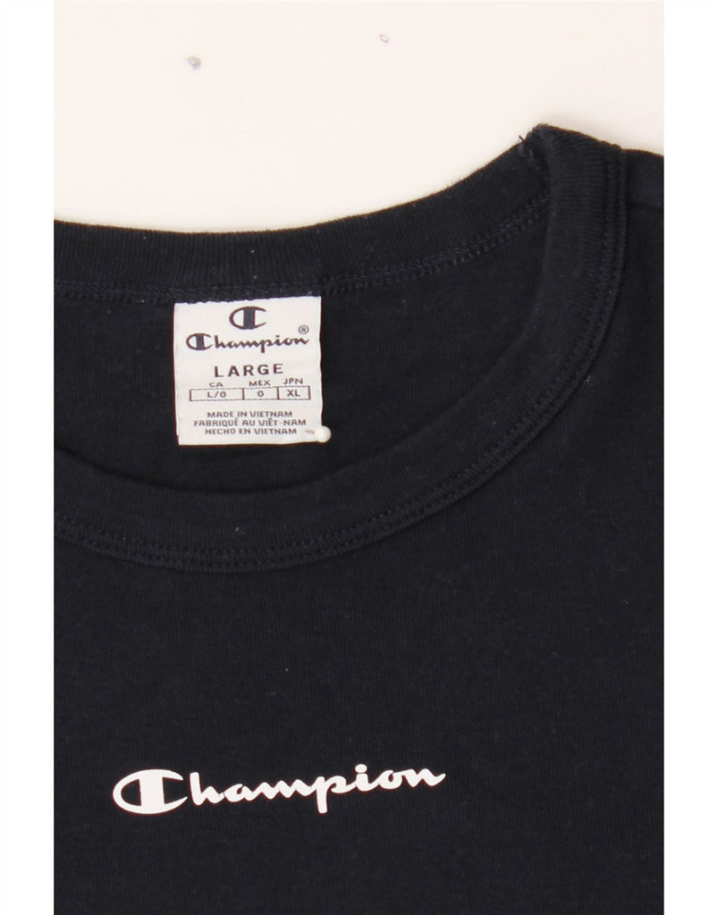 CHAMPION Womens Top Long Sleeve UK 14 Large Black Vintage Champion and Second-Hand Champion from Messina Hembry 