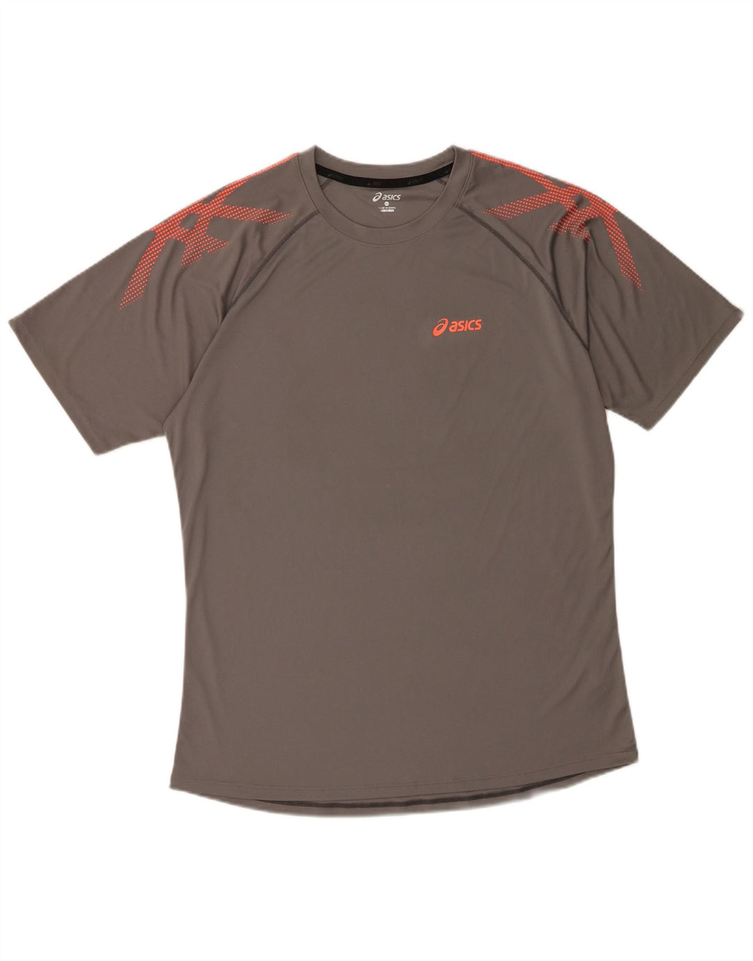 Asics Mens T-Shirt Top XL Grey Geometric Polyester