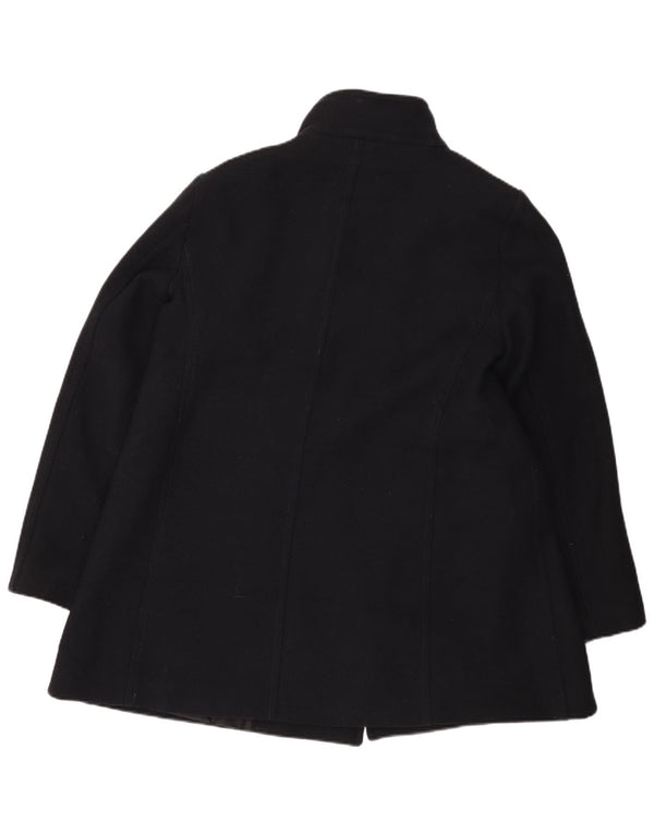 Zara Womens Pea Coat UK 18 XL Navy Blue Wool