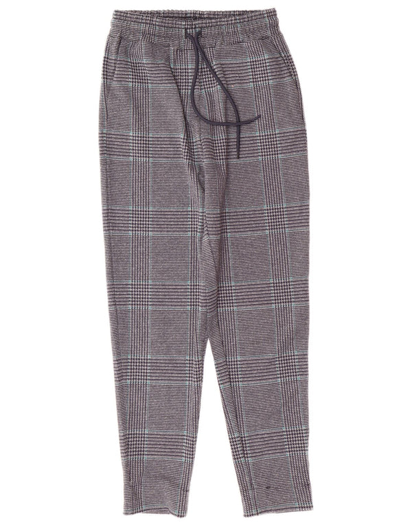 MARKS & SPENCER Womens Tracksuit Trousers UK 8 Small Grey Houndstooth