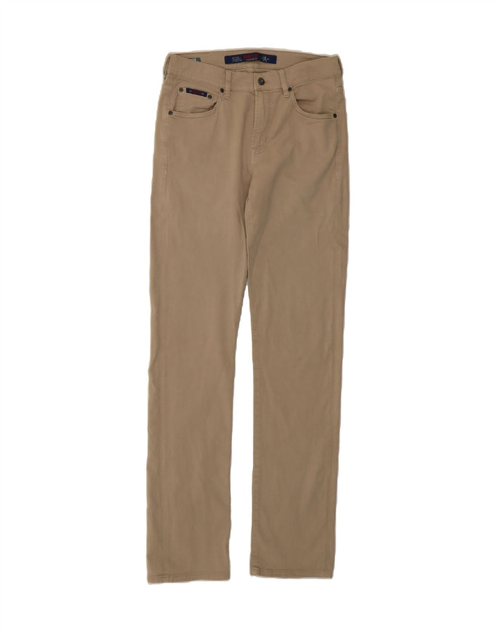 RIFLE Womens Straight Casual Trousers W30 L34 Beige Cotton Vintage Rifle and Second-Hand Rifle from Messina Hembry 