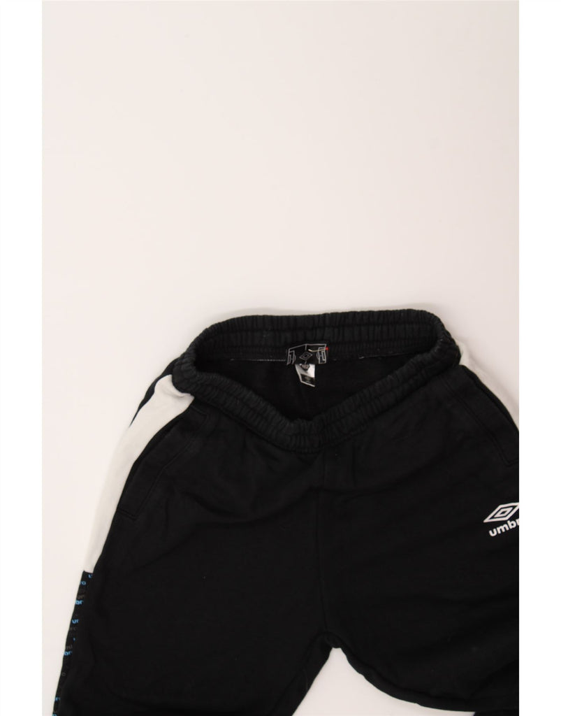 UMBRO Boys Tracksuit Trousers Joggers 13-14 Years  Black Colourblock Vintage Umbro and Second-Hand Umbro from Messina Hembry 