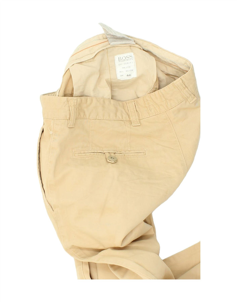 HUGO BOSS Mens Straight Chino Trousers IT 46 Small W30 L30  Beige Cotton | Vintage Hugo Boss | Thrift | Second-Hand Hugo Boss | Used Clothing | Messina Hembry 