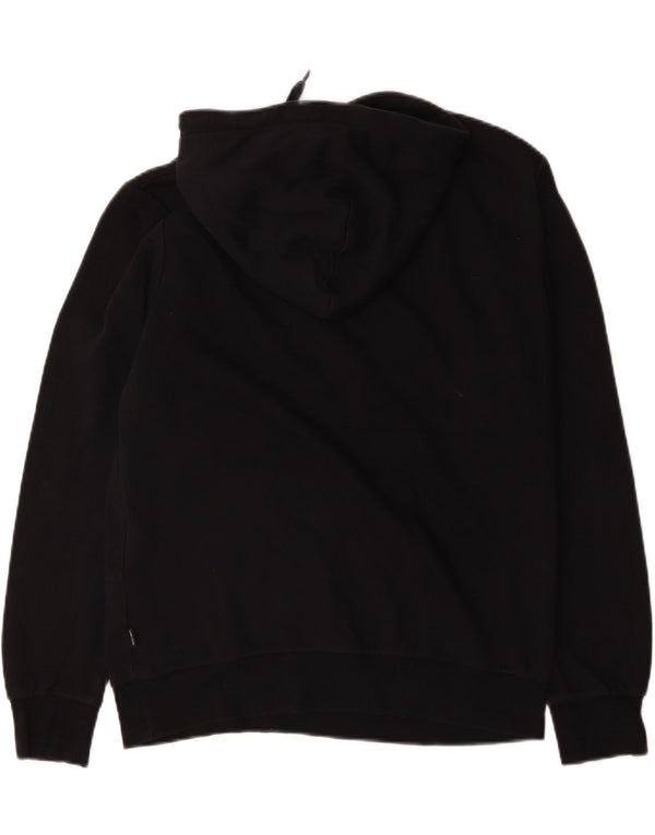 Jack & Jones Mens Graphic Hoodie Jumper Medium Black Cotton