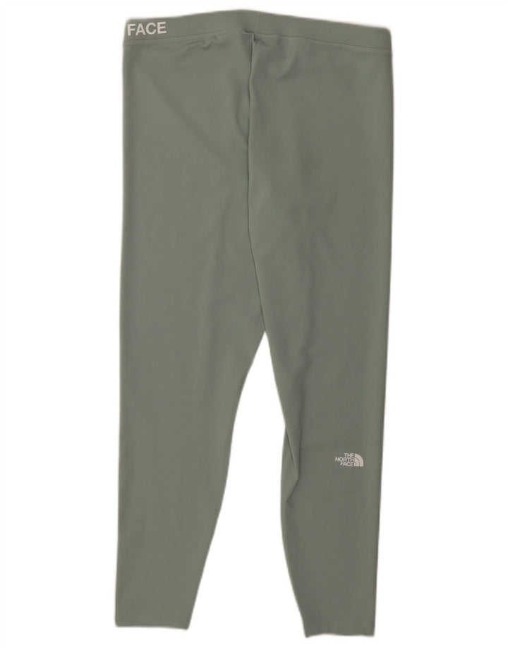 The North Face Womens Graphic Leggings Large Green Polyester Sports